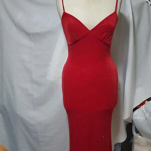 F21 red/gold long dress